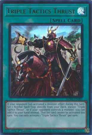 Triple Tactics Thrust - MZMI-EN084 - Ultra Rare - 1st Edition