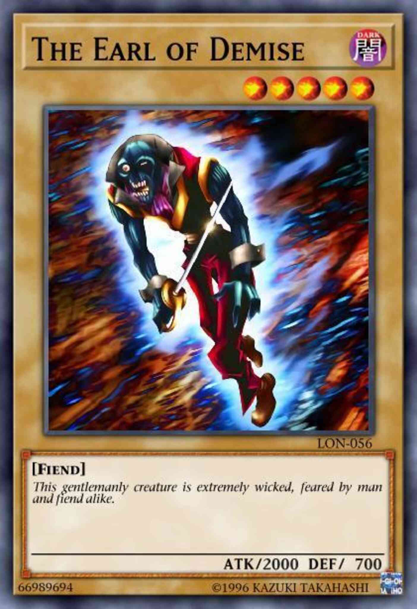 The Earl of Demise - SS05-ENA03 - Common - 1st Edition