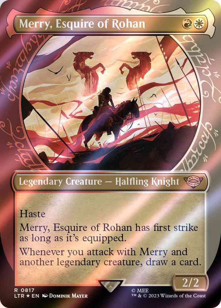 Merry, Esquire of Rohan [817] [Ring Showcase] [The Lord of the Rings: Tales  of Middle-earth] [Surge Foil] – Face to Face Games