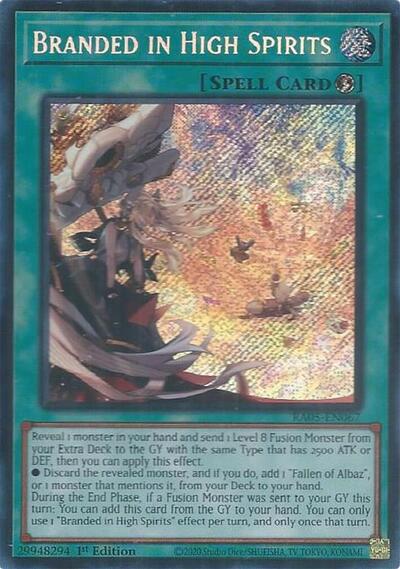 Branded in High Spirits - RA05-EN067 - Secret Rare - 1st Edition