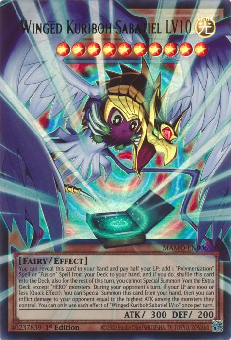 Winged Kuriboh Sabatiel LV10 - Extended Art - MAMO-EN006 - Ultra Rare - 1st Edition