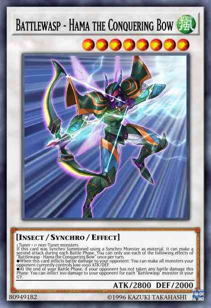 Battlewasp - Hama the Conquering Bow - BLHR-EN038 - Secret Rare - 1st Edition