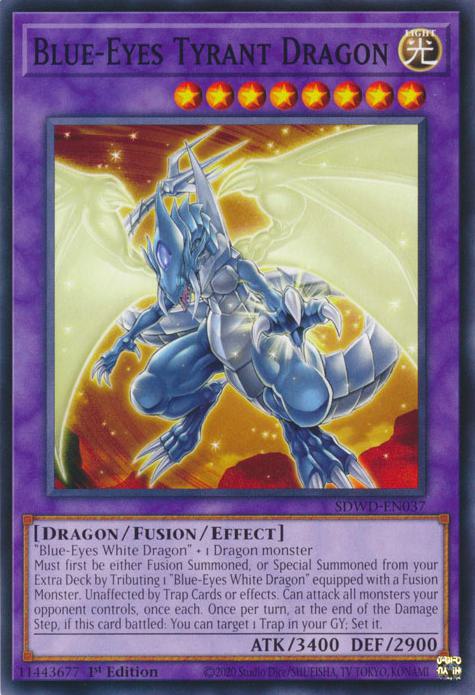 Blue-Eyes Tyrant Dragon - SDWD-EN037 - Common - 1st Edition