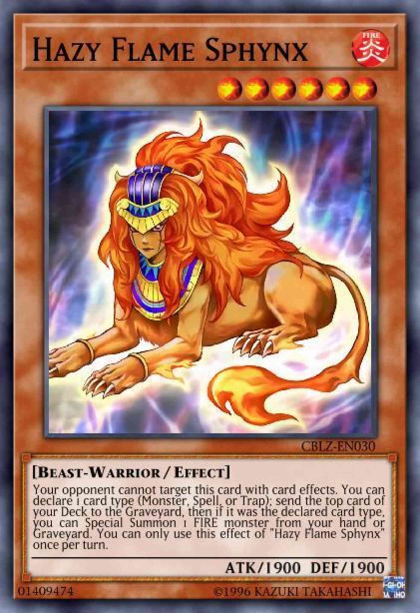 Hazy Flame Sphynx - CBLZ-EN030 - Common - 1st Edition