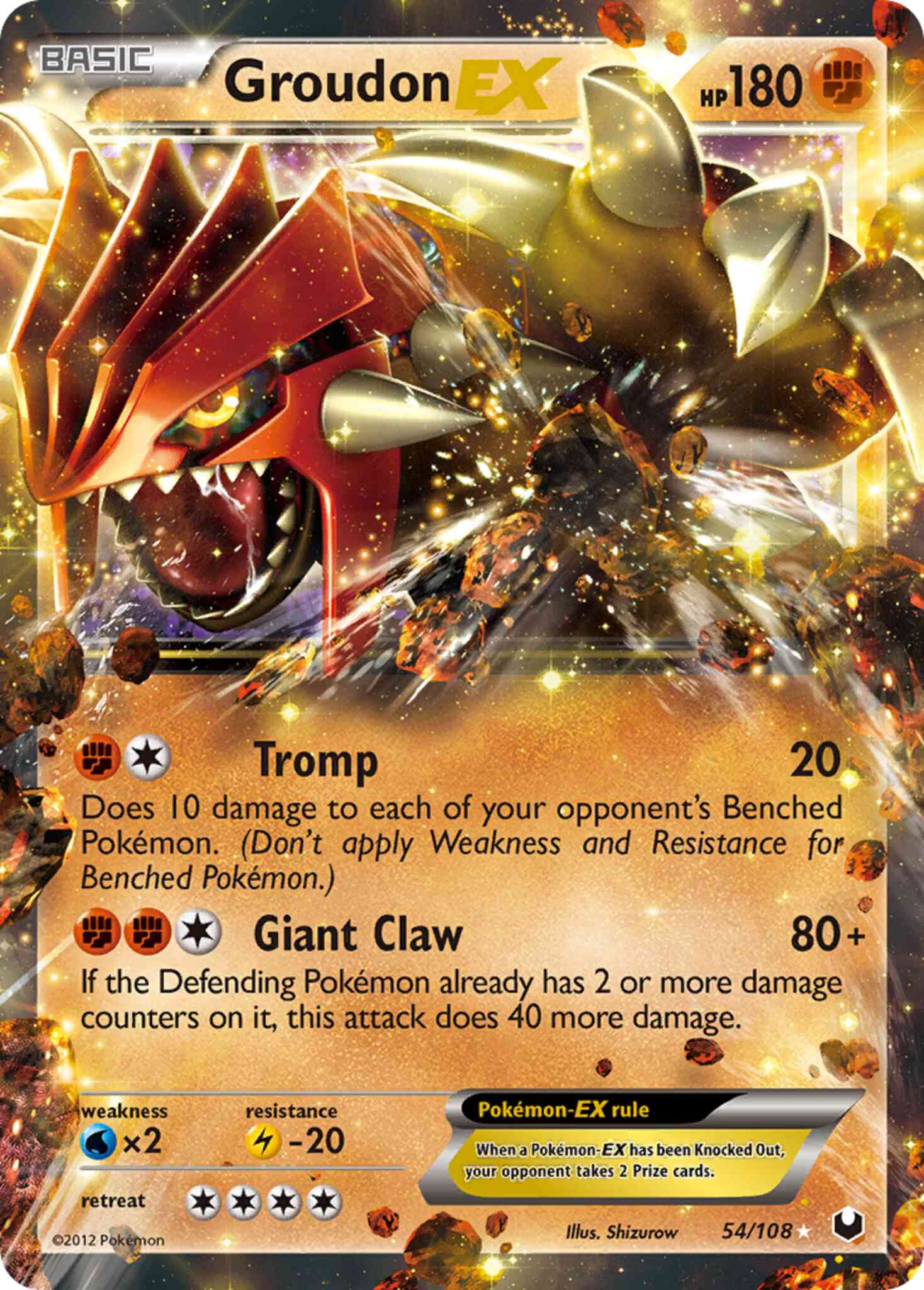 Groudon-EX - 54/108 - Rare Holo EX [bw5-54] [Ultra] – Face to Face