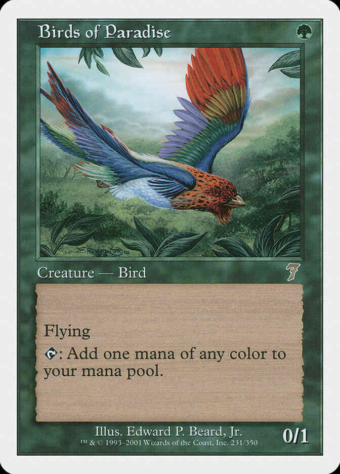 Birds of Paradise [231] [Seventh Edition] [Non-Foil] – Face to