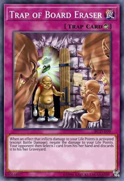 Yu-Gi-Oh! Trap Of Board Eraser Card - PGD-099 Super Rare - Pharaonic Guardian Unlimited Edition - View #6