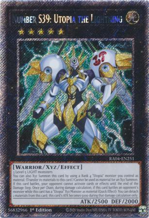 Number S39: Utopia the Lightning - RA04-EN251 - Platinum Secret Rare - 1st Edition