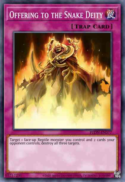 Offering to the Snake Deity - PTDN-EN077 - Rare - 1st Edition