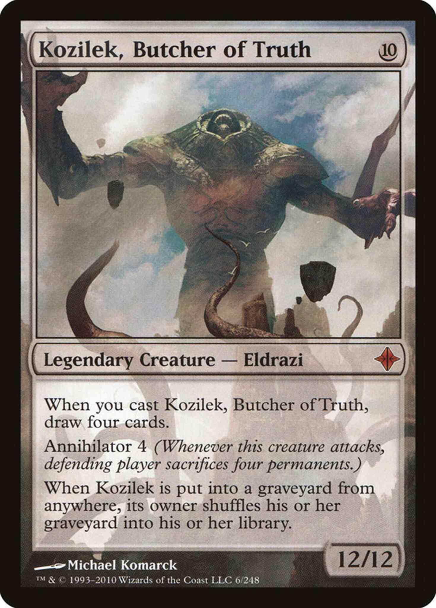 Kozilek, Butcher of Truth [6] [Rise Of The Eldrazi] [Non-Foil