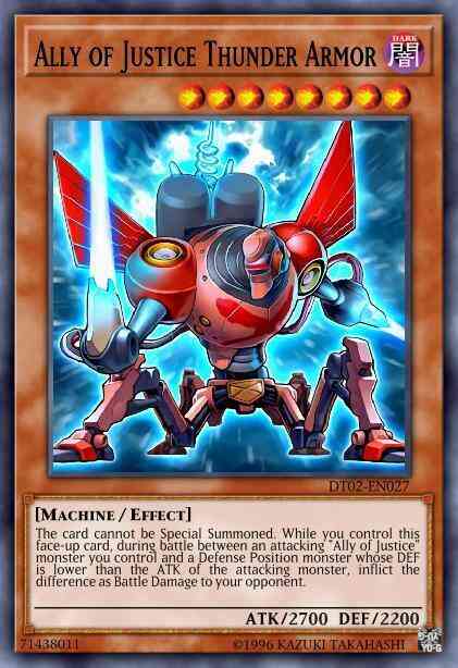 Ally of Justice Thunder Armor - HA02-EN021 - Super Rare - 1st Edition
