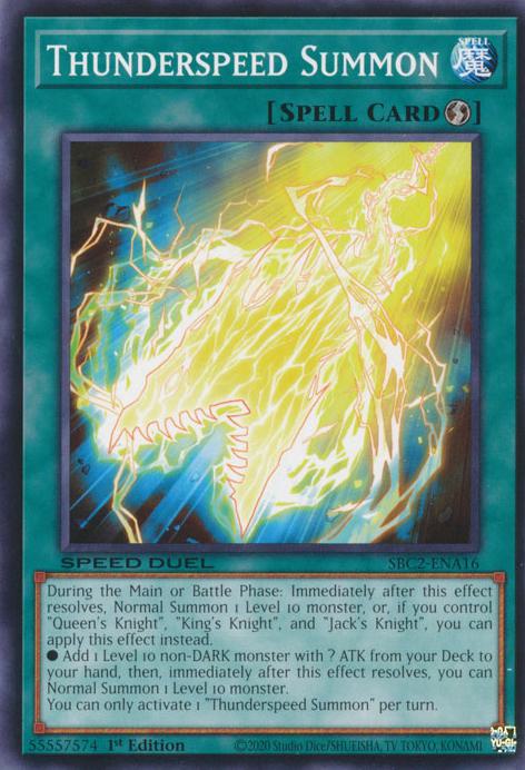 Thunderspeed Summon - SBC2-ENA16 - Common - 1st Edition