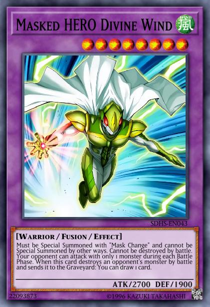 Masked HERO Divine Wind - SDHS-EN043 - Super Rare - Unlimited
