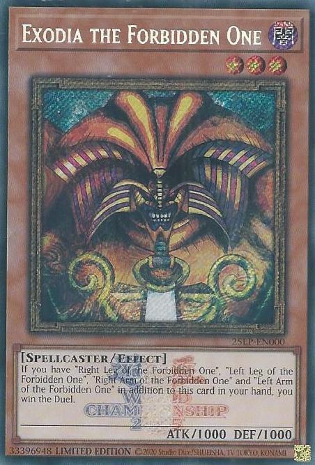 Exodia the Forbidden One - Emblazoned - 25LP-EN000 - Secret Rare - Limited