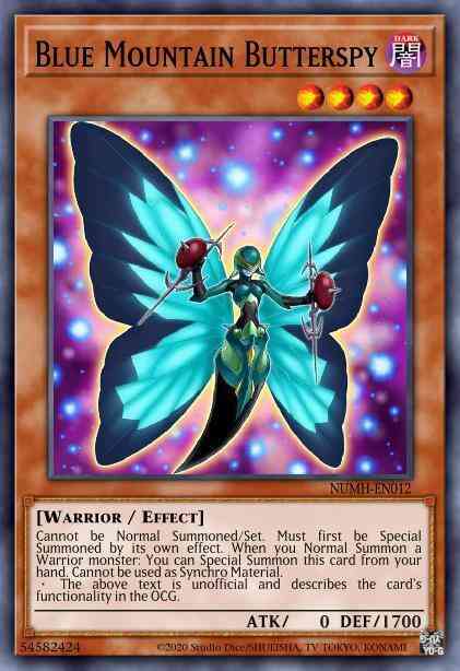 Blue Mountain Butterspy - NUMH-EN012 - Super Rare - 1st Edition