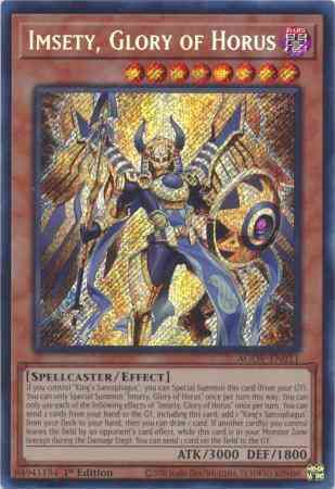 Imsety, Glory of Horus - AGOV-EN011 - Secret Rare - 1st Edition