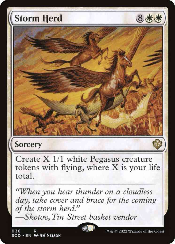 lotr mtg art cards value Storm Herd [36] [Starter Commander Decks] [Non-Foil] – Face to Face Games
