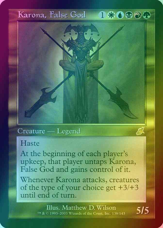 Karona, False God [138] [Scourge] [Foil] – Face to Face Games