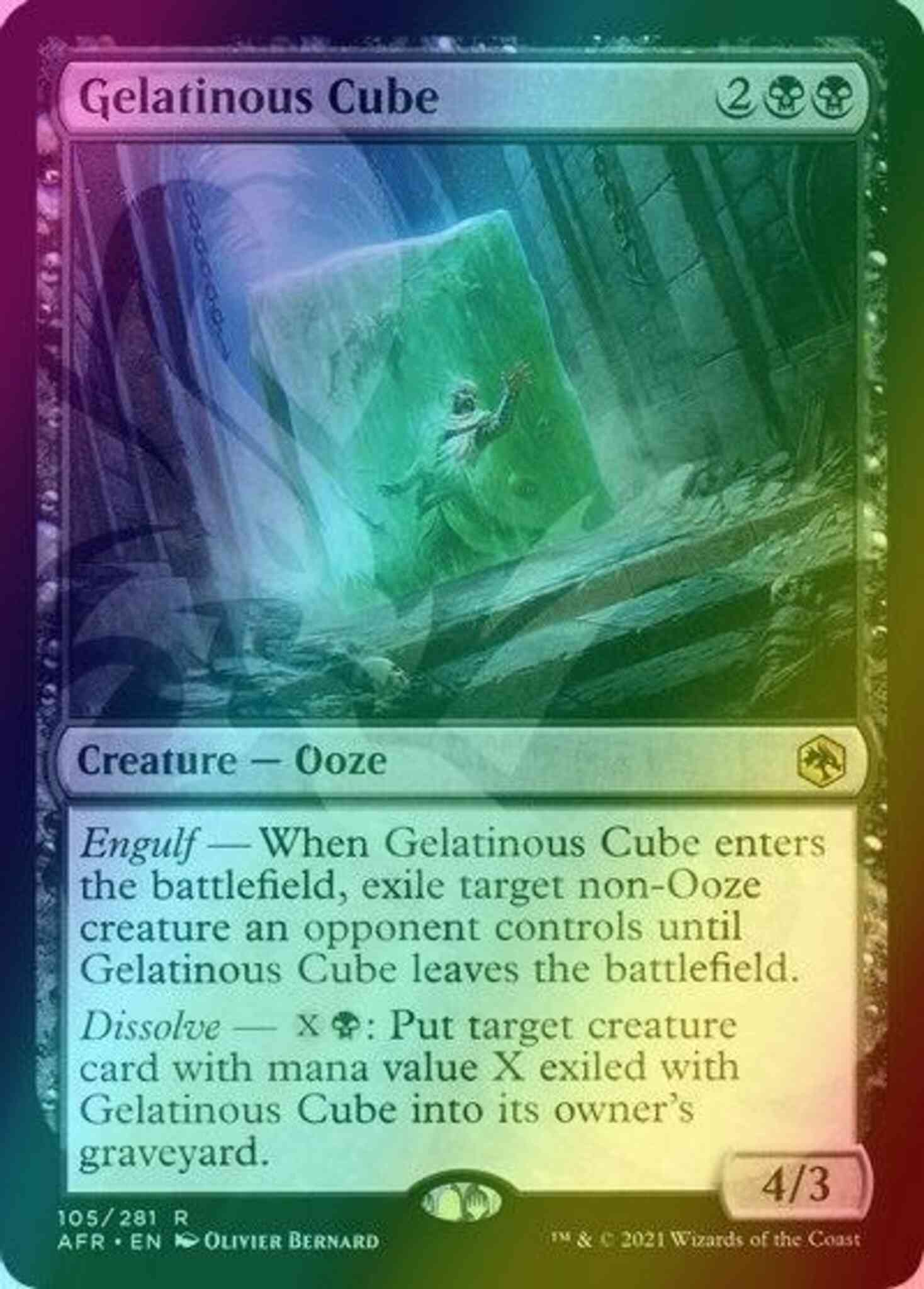 gelatinous cube card sleeves Gelatinous Cube [105x] [Ampersand] [Adventures in the Forgotten Realms  Promos] [Foil] – Face to Face Games