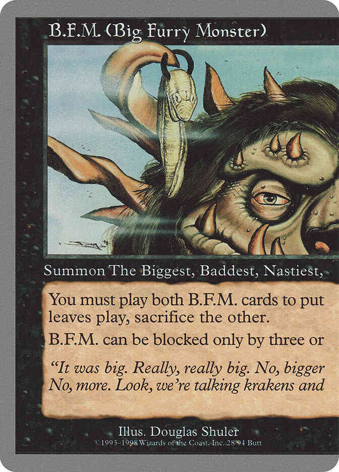 B.F.M. (Left Side) [28] [Big Furry Monster] [Unglued] [Non-Foil