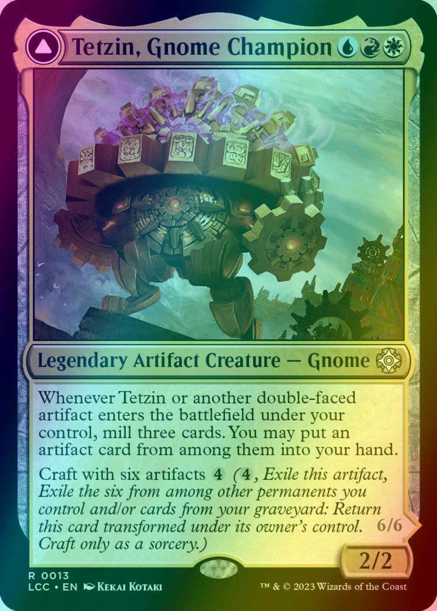Tetzin, Gnome Champion // The Golden-Gear Colossus [13] [The Lost Caverns  of Ixalan: Commander] [Foil] – Face to Face Games