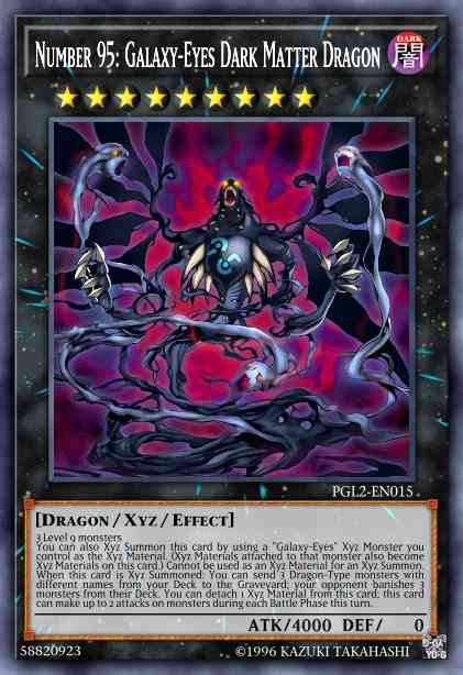 Number 95: Galaxy-Eyes Dark Matter Dragon - PGL2-EN015 - Gold Secret Rare - 1st Edition