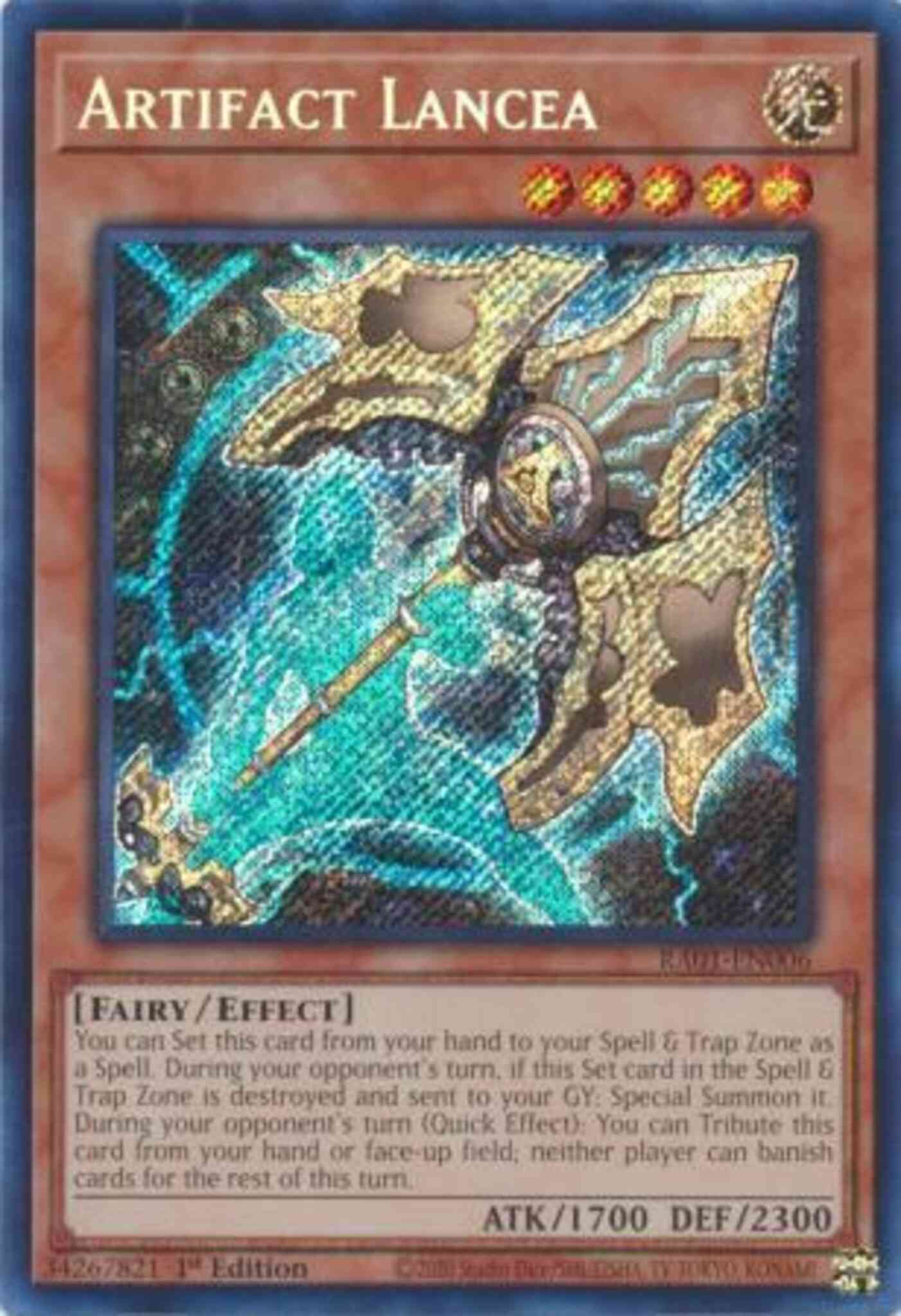 Artifact Lancea - RA01-EN006 - Secret Rare - 1st Edition