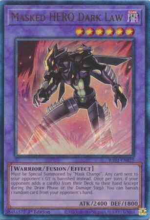 Masked HERO Dark Law - RA01-EN025 - Prismatic Ultimate Rare - 1st Edition
