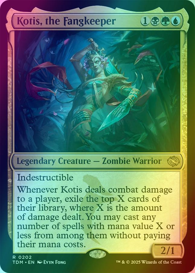 mtg kotis the fangkeeper commander deck Kotis, You may cast any number of spells with mana value X or less from among them without paying their mana costs. Card of the Day -