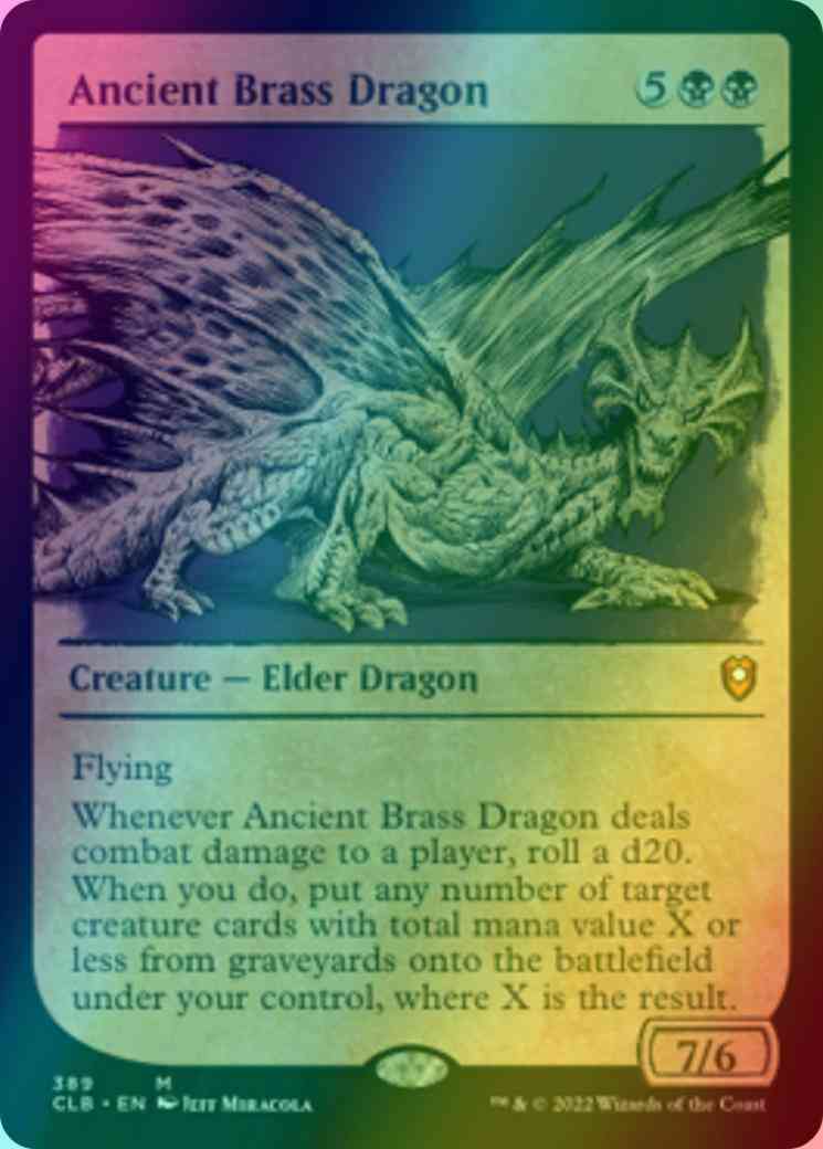 Ancient Brass Dragon [389] [Rulebook Showcase] [Commander Legends: Battle  for Baldur's Gate] [Foil] – Face to Face Games