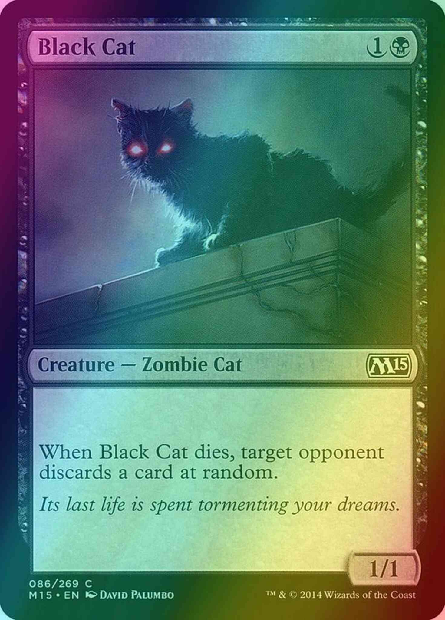 black cat mtg card Black Cat [86] [Magic 2015] [Foil] – Face to Face Games