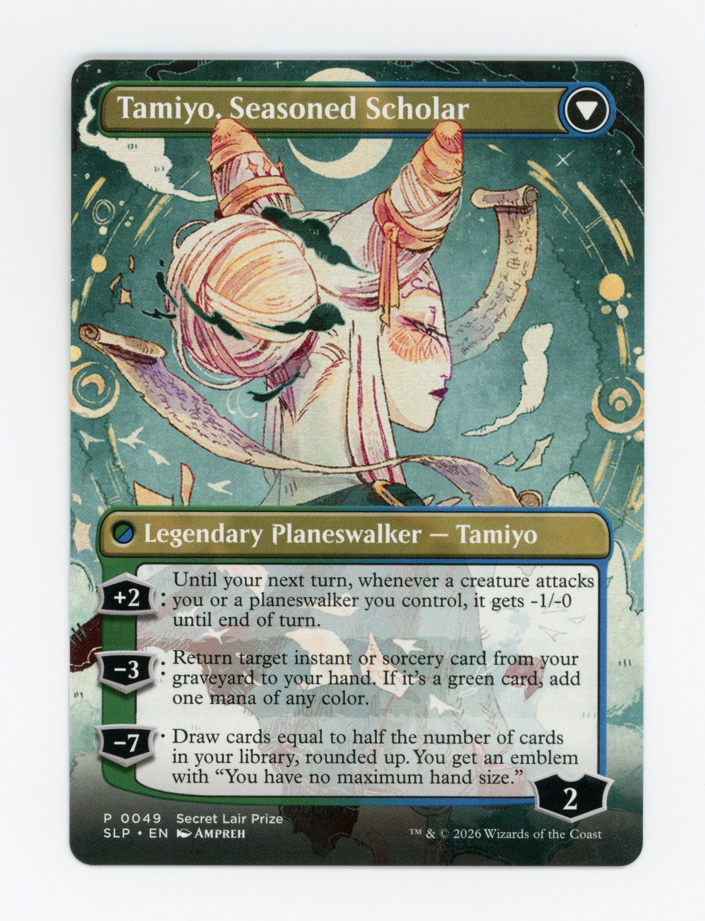 Tamiyo, Inquisitive Student // Tamiyo, Seasoned Scholar — Borderless — ID 18665
