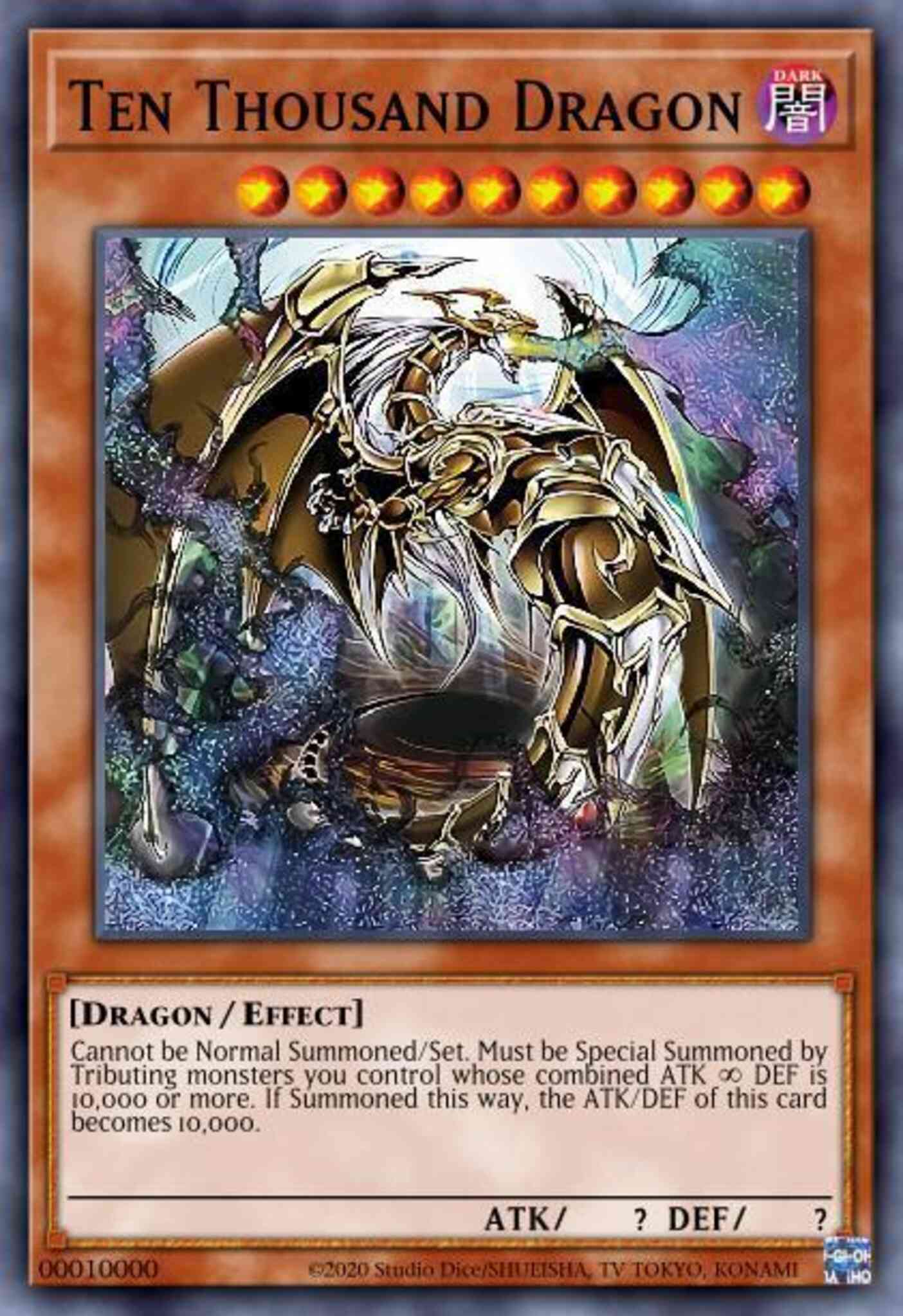 Ten Thousand Dragon - BLAR-EN10K - 10000 Secret Rare - 1st Edition Face to Face Games Ten Thousand Dragon - BLAR-EN10K - 10000 Secret Rare - 1st Edition Face to Face Games