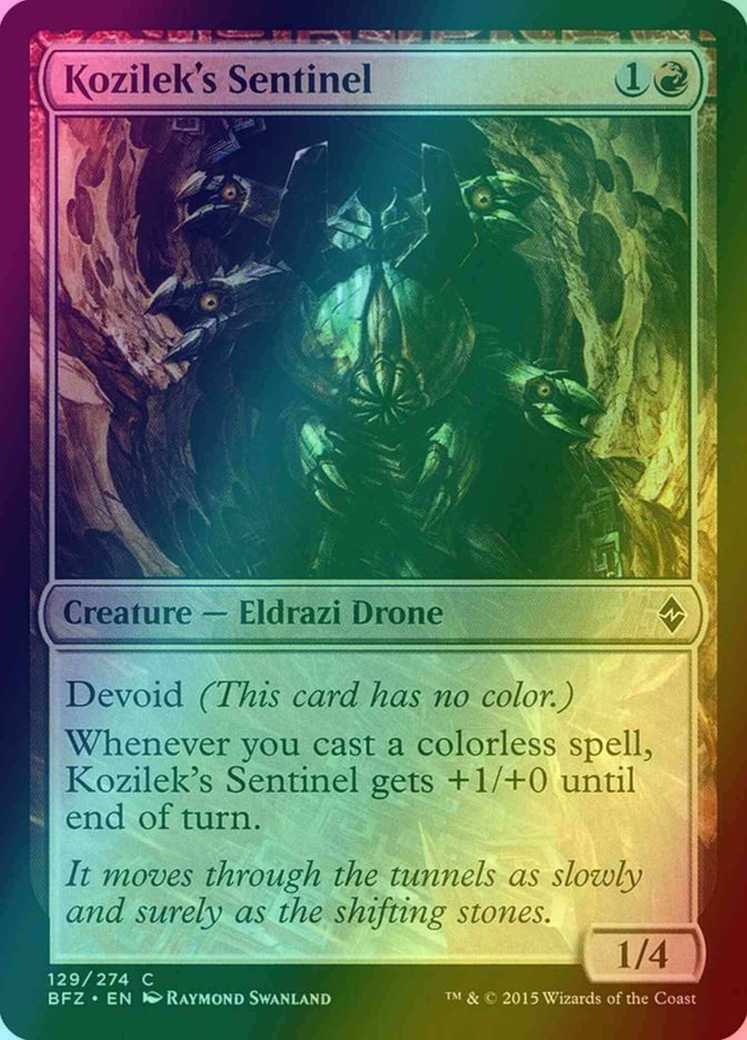 Kozilek's Sentinel [129] [Battle for Zendikar] [Foil] – Face to Face Games