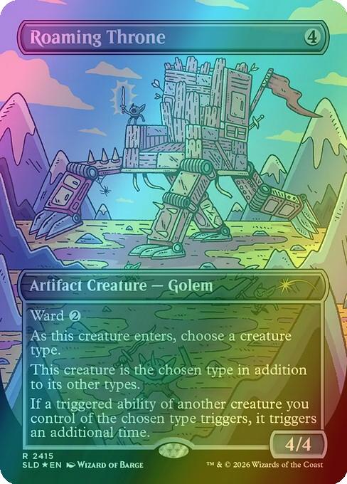 うろつく玉座 Roaming Throne Secret Lair goblin Roaming Throne [2415] [Borderless] [Goblin Storm] [Secret Lair