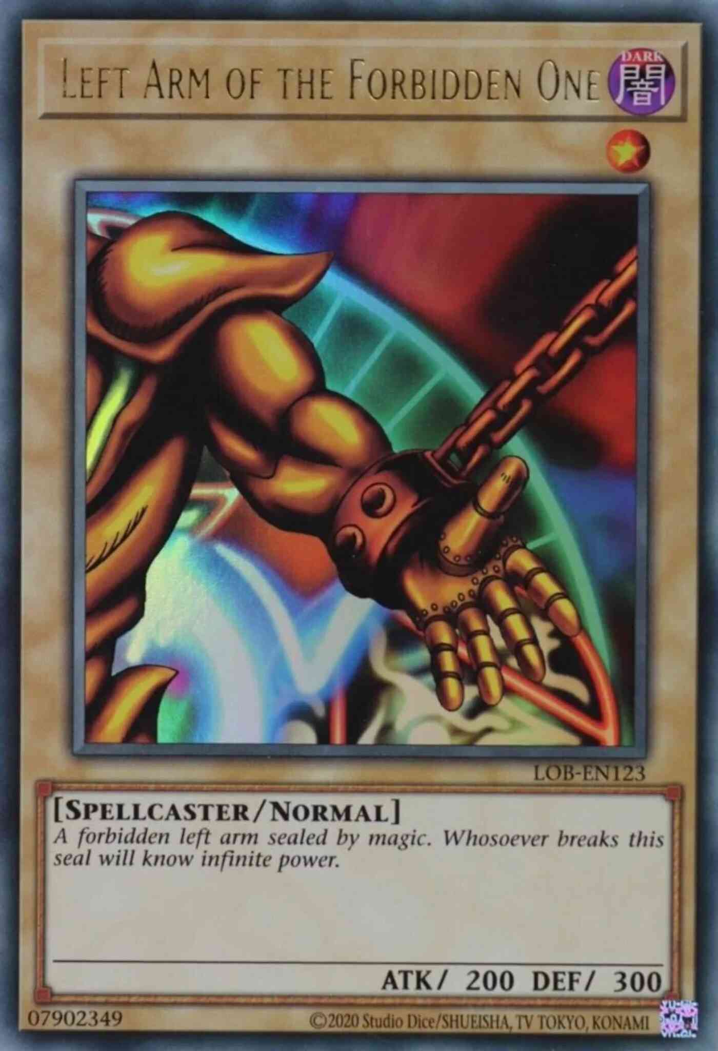 Left Arm of the Forbidden One - 25th Anniversary - LOB-EN123 - Ultra Rare - Unlimited