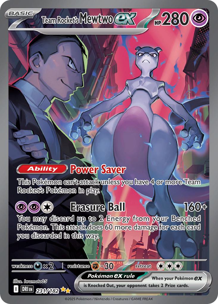 Team Rocket's Mewtwo ex - 231/182 - Special Illustration