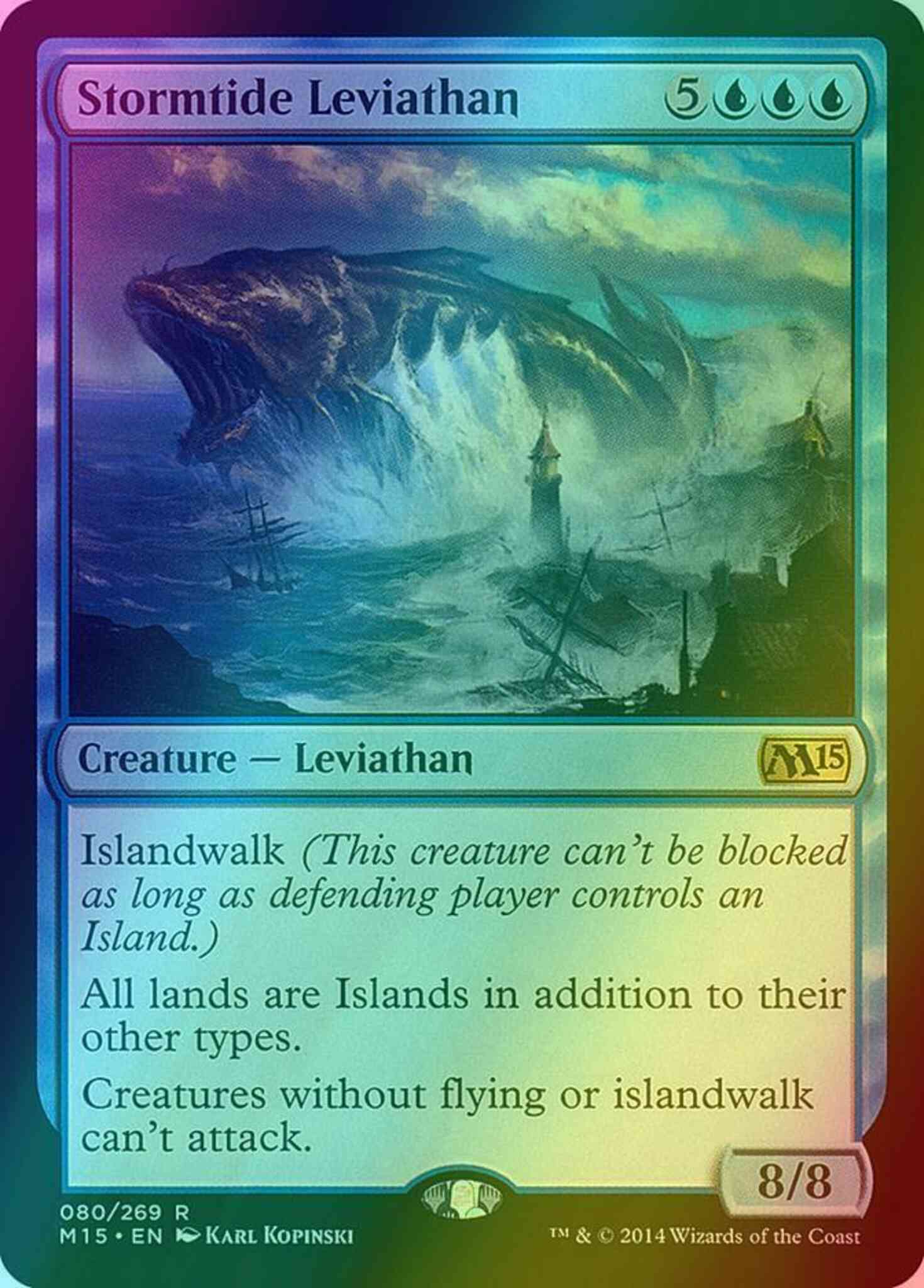 mtg leviathan cards Stormtide Leviathan [80] [Magic 2015] [Foil] – Face to Face Games