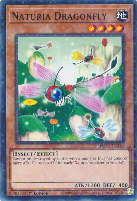 Naturia Dragonfly - HAC1-EN101 - Duel Terminal Normal Parallel Rare - 1st Edition