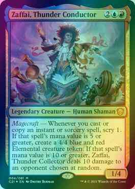 Zaffai, Thunder Conductor [4] [Commander 2021] [Foil] – Face to Face Games