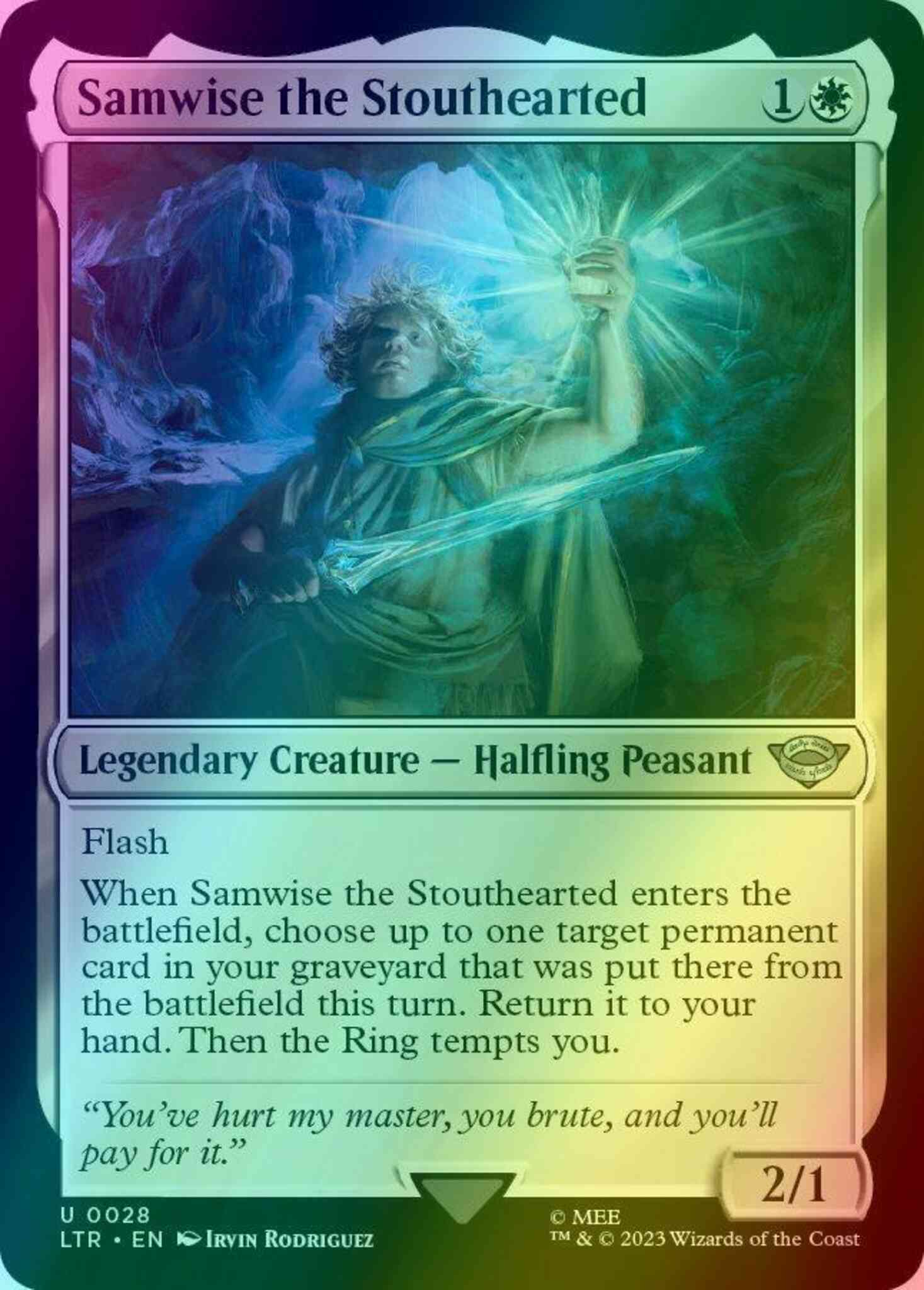 samwise mtg card Samwise the Stouthearted [28] [The Lord of the Rings: Tales of  Middle-earth] [Foil] – Face to Face Games