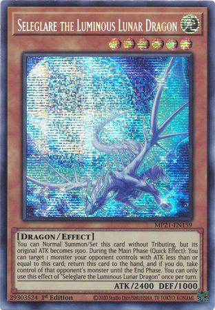 Seleglare the Luminous Lunar Dragon - MP21-EN159 - Prismatic Secret Rare - 1st Edition