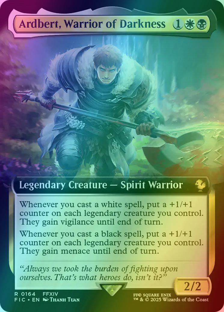 ardbert mtg card Ardbert, Warrior of Darkness [164] [Extended Art] [FINAL FANTASY:  Commander] [Foil] – Face to Face Games