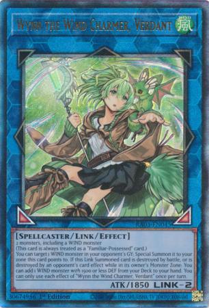 Wynn the Wind Charmer, Verdant - RA03-EN045 - Prismatic Ultimate Rare - 1st Edition