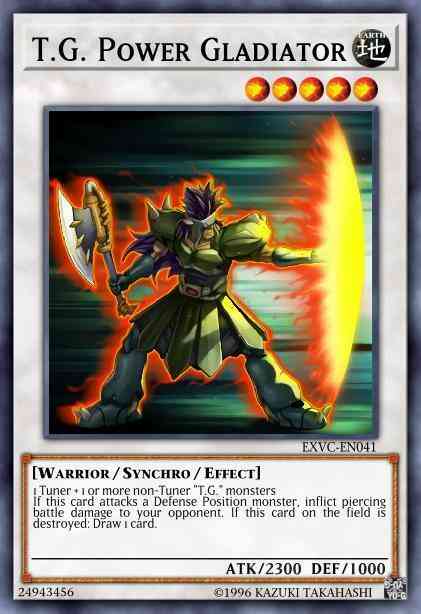 T.G. Power Gladiator - EXVC-EN041 - Super Rare - Unlimited
