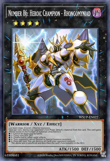Number 86: Heroic Champion - Rhongomyniad - WSUP-EN022 - Prismatic Secret Rare - 1st Edition