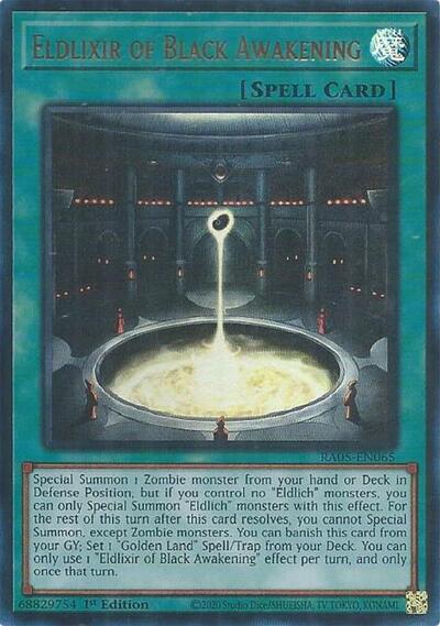 Eldlixir of Black Awakening - RA05-EN065 - Ultra Rare - 1st Edition