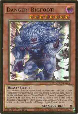 Danger! Bigfoot! - Alternate Art - MGED-EN018 - Premium Gold Rare - 1st Edition