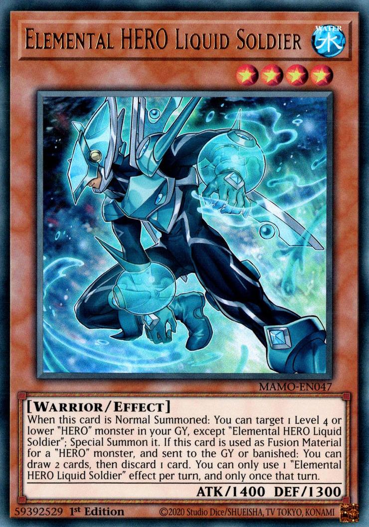 Elemental HERO Liquid Soldier - MAMO-EN047 - Ultra Rare - 1st Edition