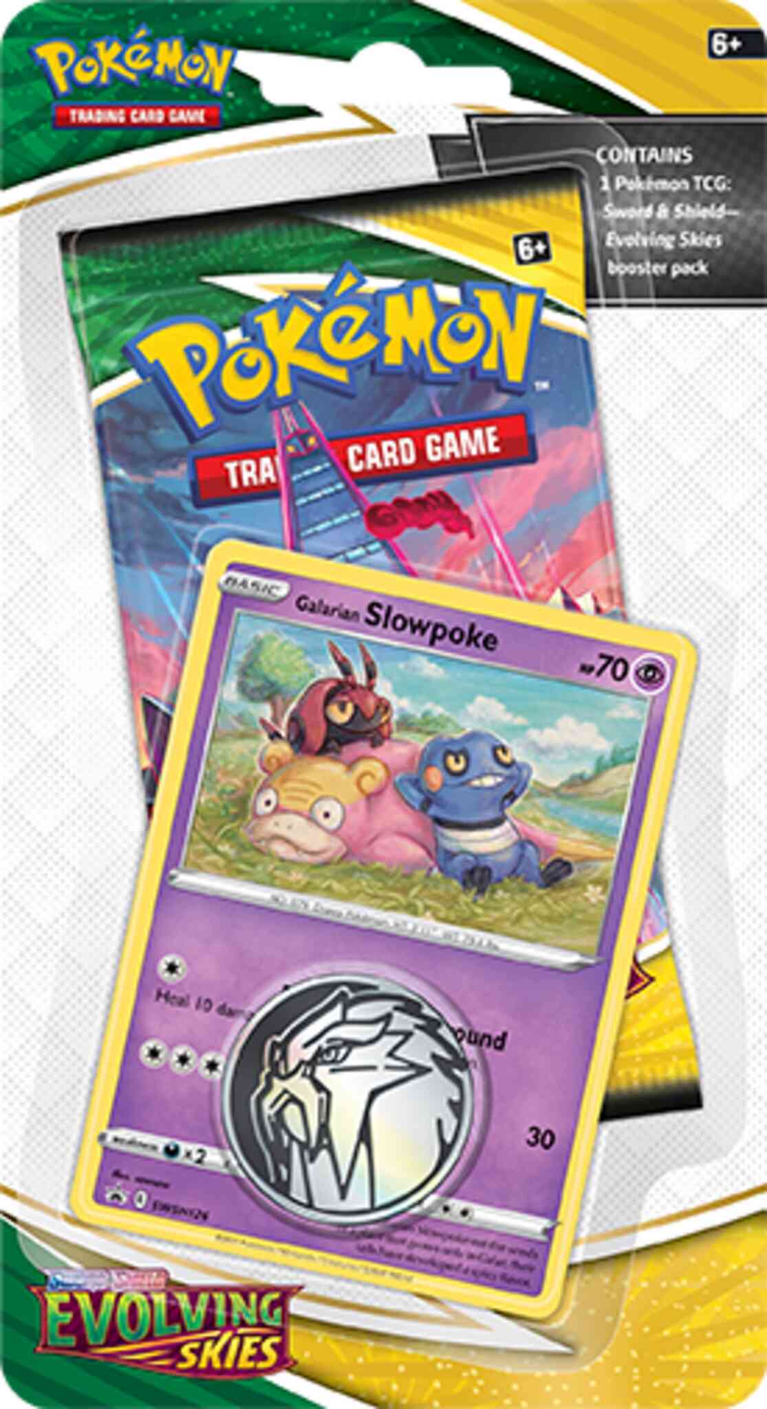 Pokmon TCG: Sword & Shield - Evolving Skies - Blister Pack - Single Booster - Slowpoke Promo Card Face to Face Games Pokmon TCG: Sword & Shield - Evolving Skies - Blister Pack - Single Booster - Slowpoke Promo Card Face to Face Games